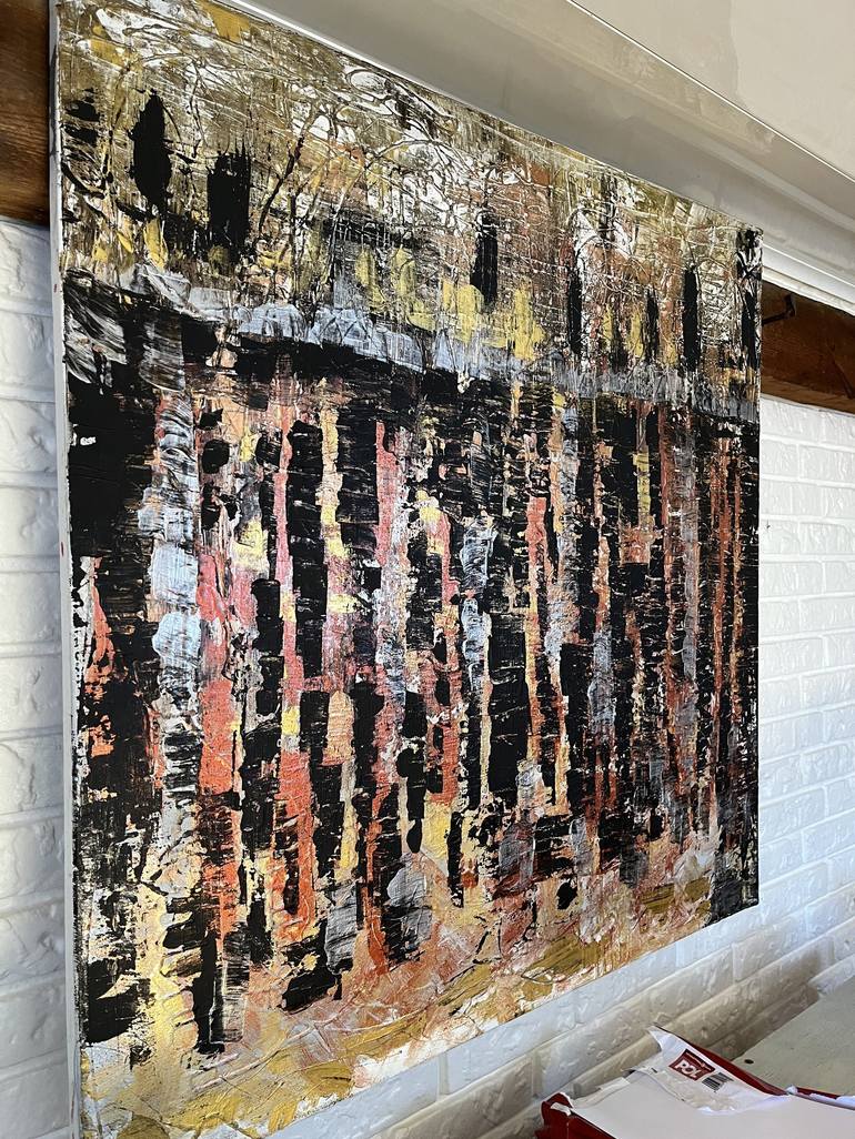 Original Abstract Expressionism Abstract Painting by Kata Afo