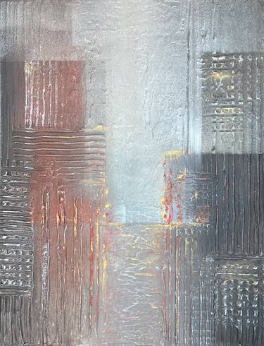 Original Abstract Cities Painting by Alla Mulholland