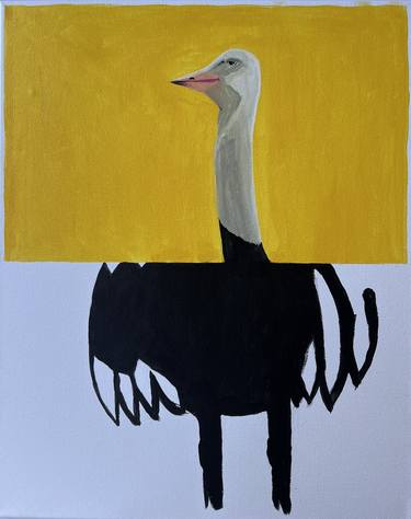 Original Abstract Animal Painting by Alla Mulholland