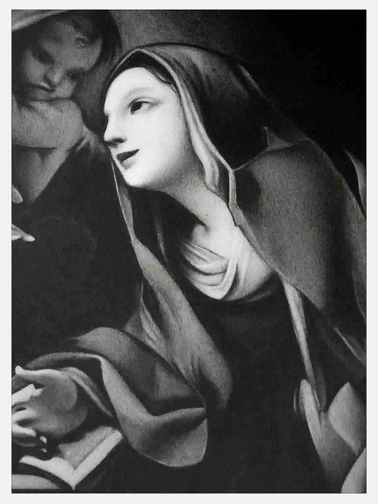 Original Photorealism Religion Drawing by Cynthia Octavia Wijaya