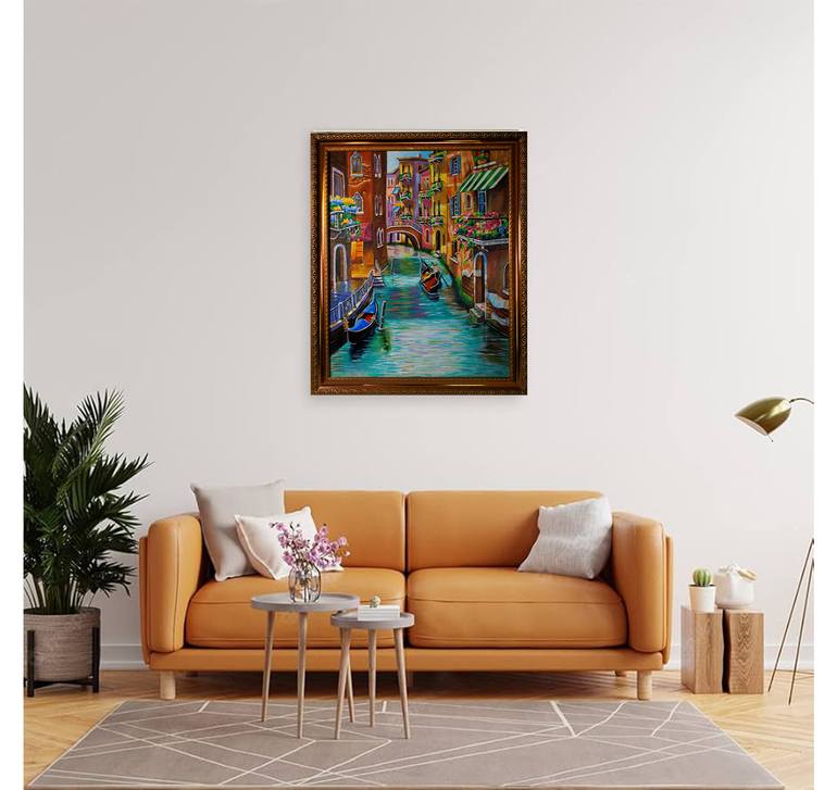 Original Romanticism Boat Painting by Nidhi Baranwal