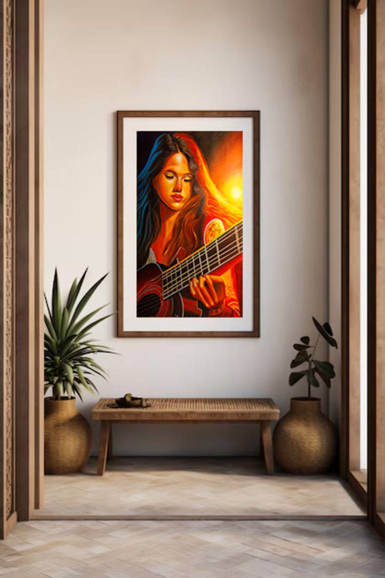 Original Figurative Music Painting by Nidhi Baranwal