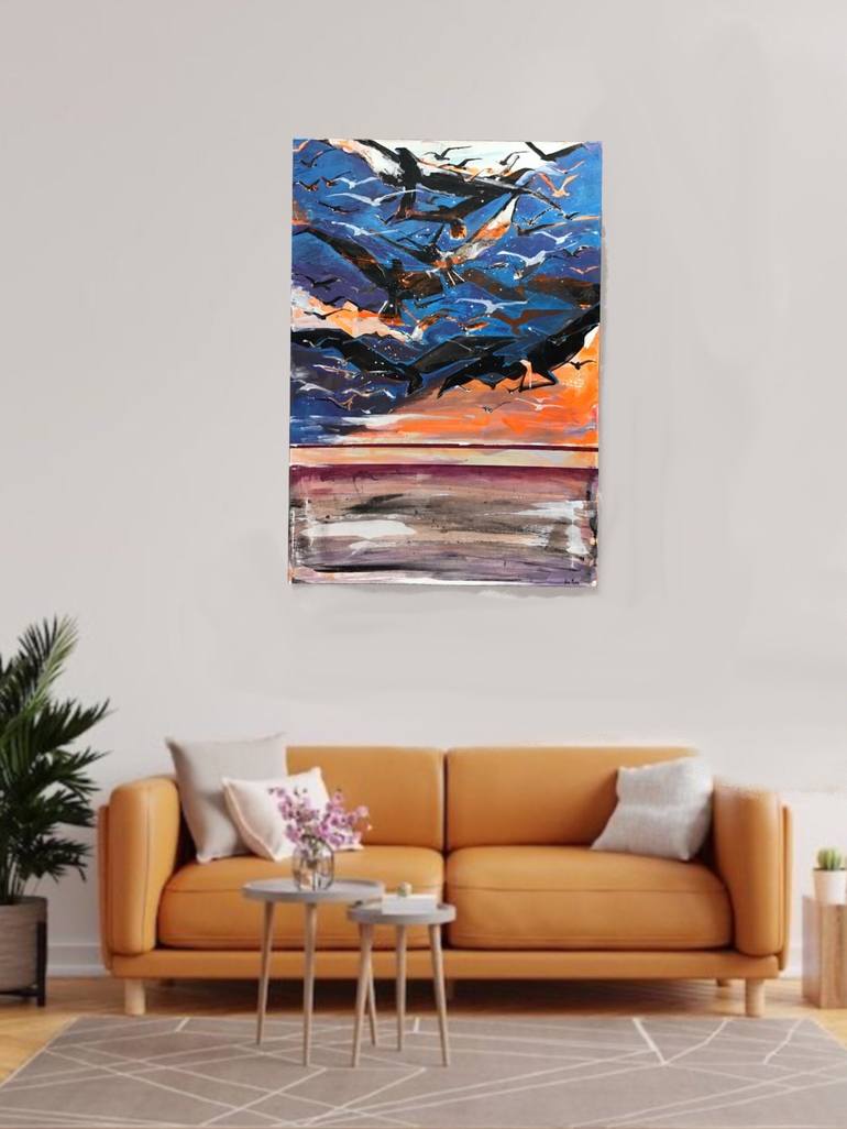 Original Abstract Expressionism Landscape Painting by Aia Kora