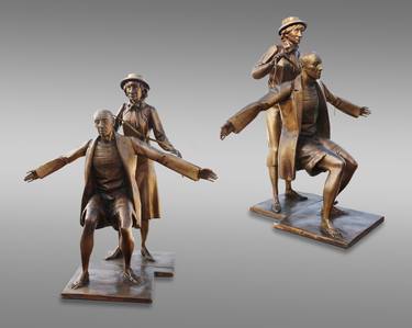 Original Figurative People Sculpture by Dmitry Lyubarsky