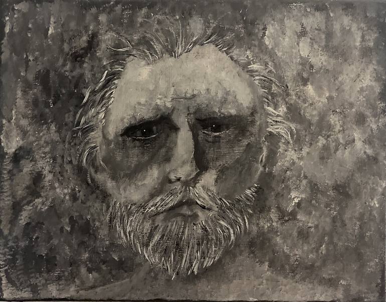 Original Black & White Men Painting by Nervous Painter