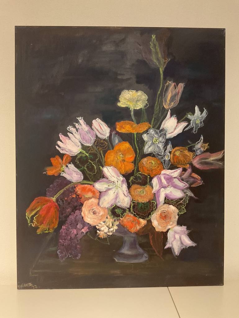 Original Expressionism Floral Paintings by Marianne Schippers
