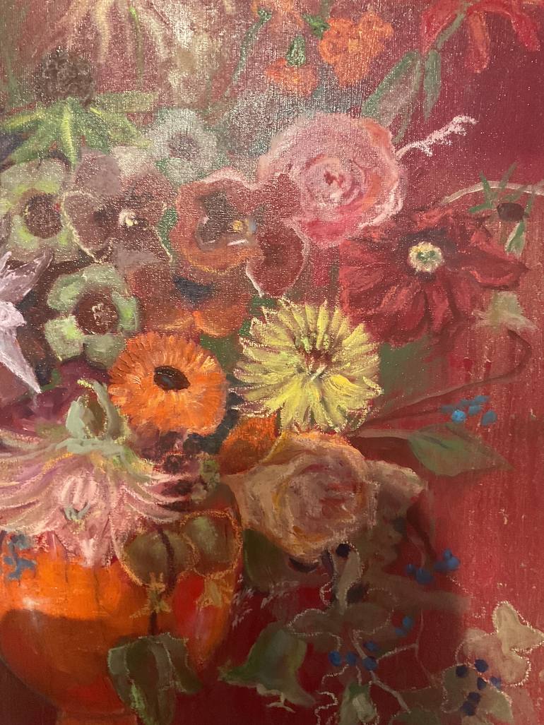 Original Impressionism Floral Painting by Marianne Schippers