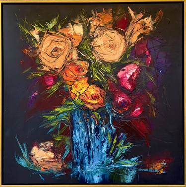 Original Abstract Expressionism Floral Paintings by Vena Grebenshikov