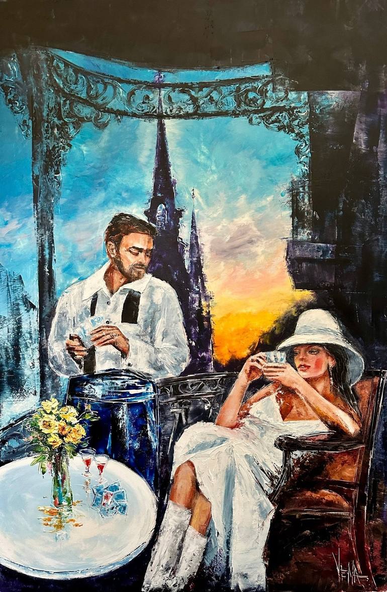 Original Abstract Expressionism Still Life Paintings by Vena Grebenshikov