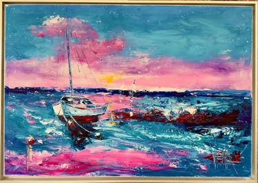 Original Abstract Expressionism Beach Paintings by Vena Grebenshikov