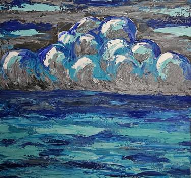 Original Minimalism Seascape Paintings by Riven Nine