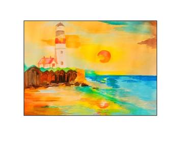 Original Art Deco Beach Paintings by SAMPITA SEN