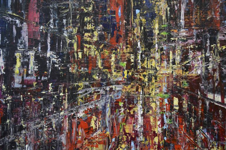 Original Abstract Cities Painting by David Tycho