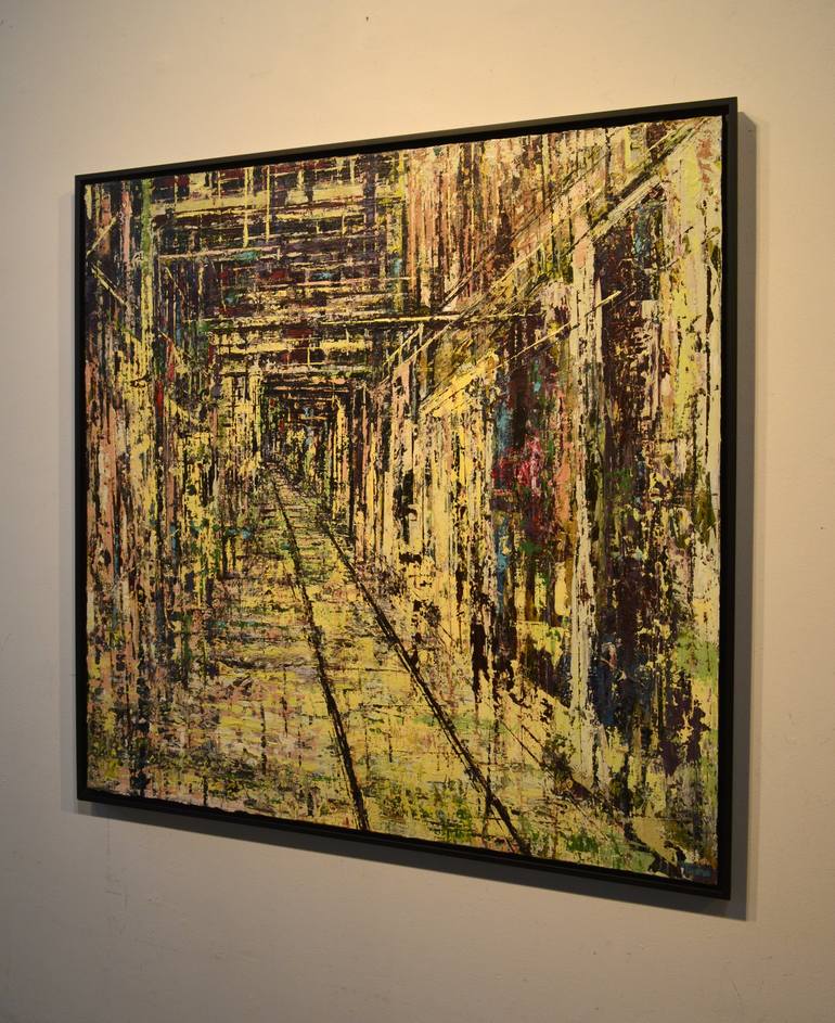 Original Abstract Cities Painting by David Tycho