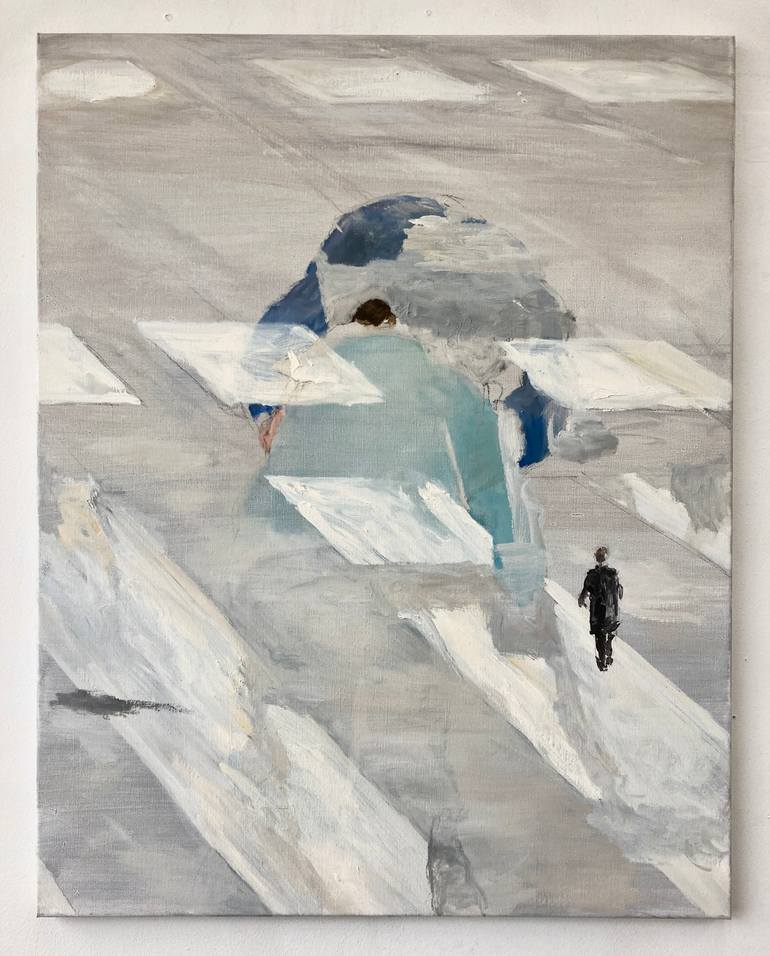 Original Abstract People Painting by Wouter Verburgt