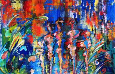 Original Abstract Expressionism Women Paintings by Irma Engelbrecht