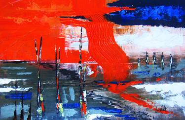 Original Abstract Expressionism Abstract Paintings by Irma Engelbrecht