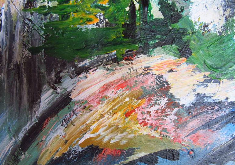 Original Abstract Expressionism Landscape Painting by Irma Engelbrecht