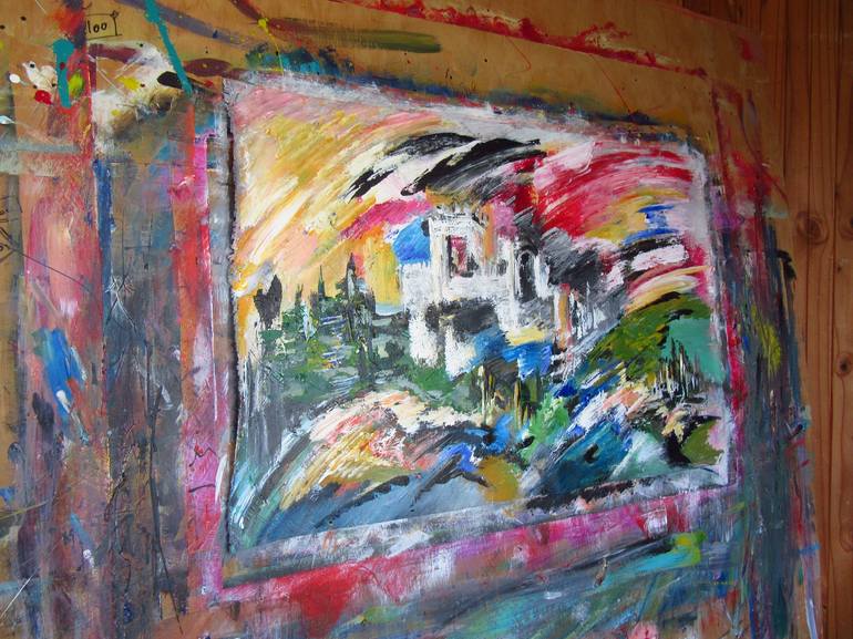 Original Abstract Expressionism Landscape Painting by Irma Engelbrecht