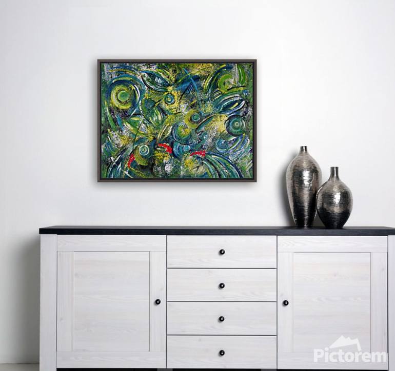 Original Abstract Expressionism Botanic Painting by Irma Engelbrecht