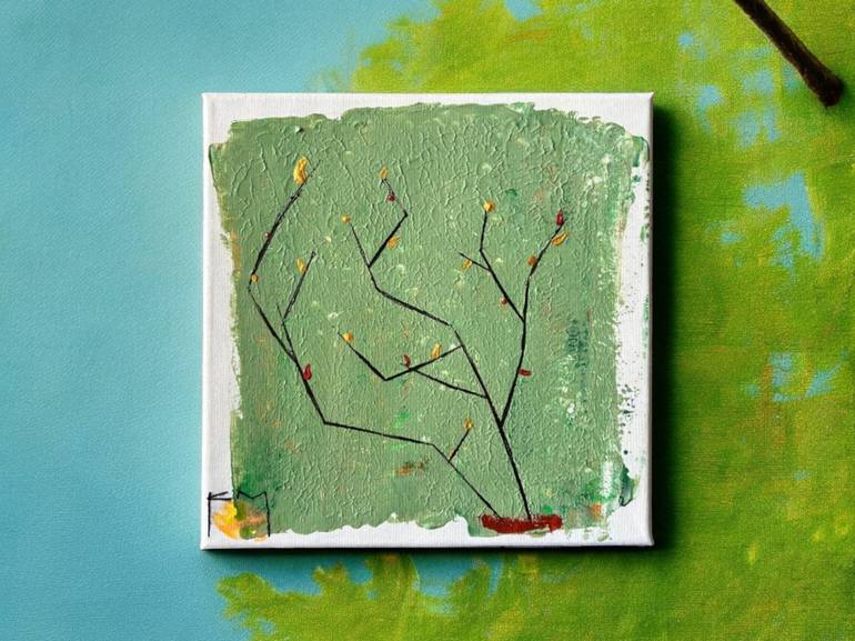 Original Abstract Expressionism Still Life Drawing by Masatro Art