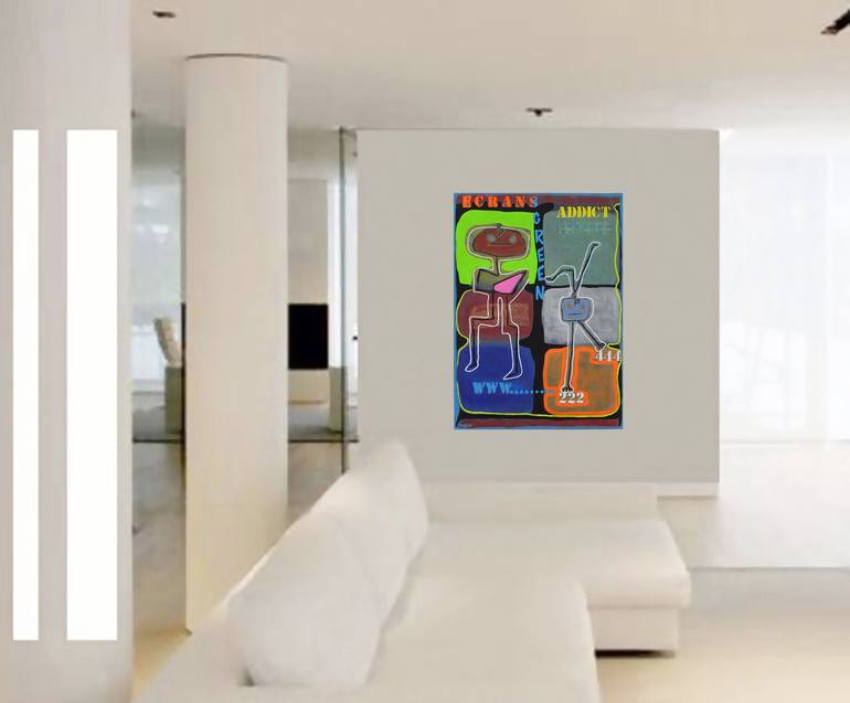 Original Fauvism People Painting by Sophie Masson