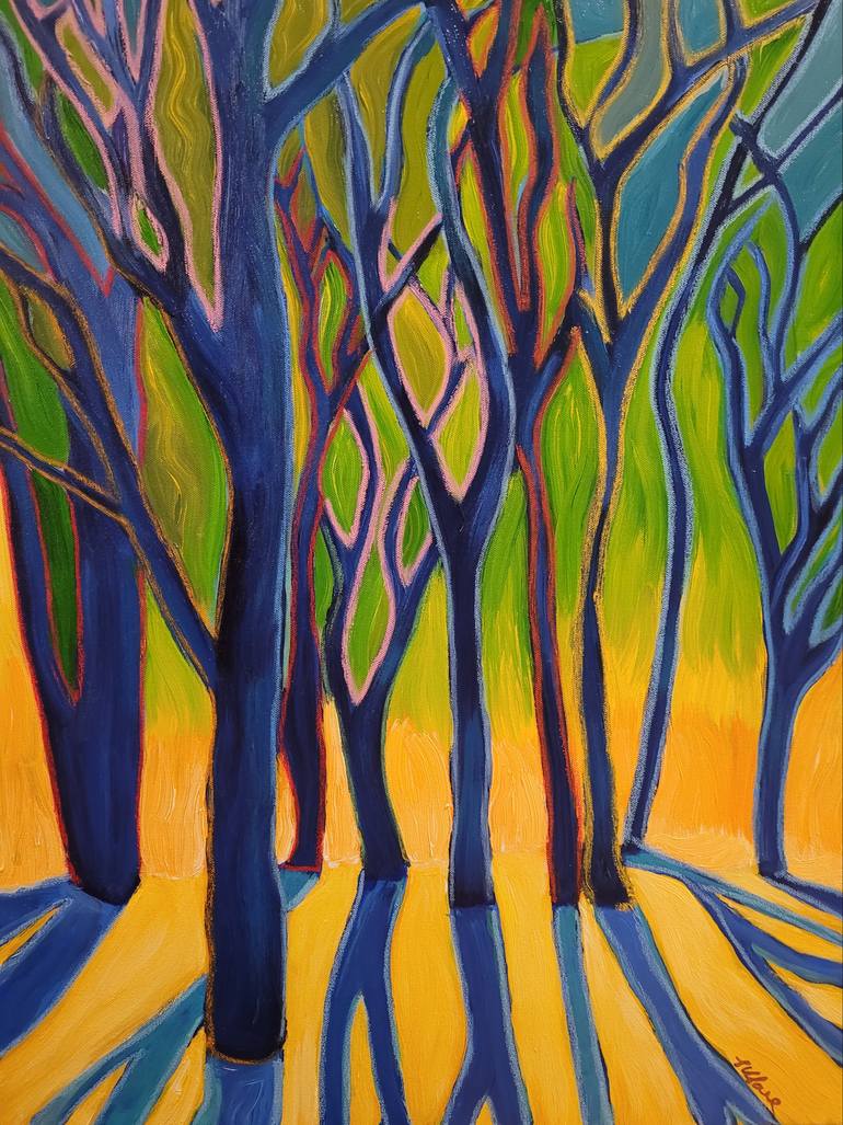 Original Fauvism Abstract Painting by Thaddeus Moore