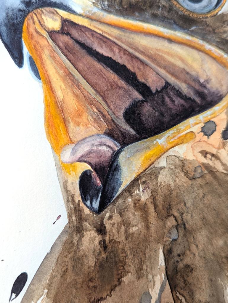 Original Expressionism Animal Painting by Anna Tarasenko