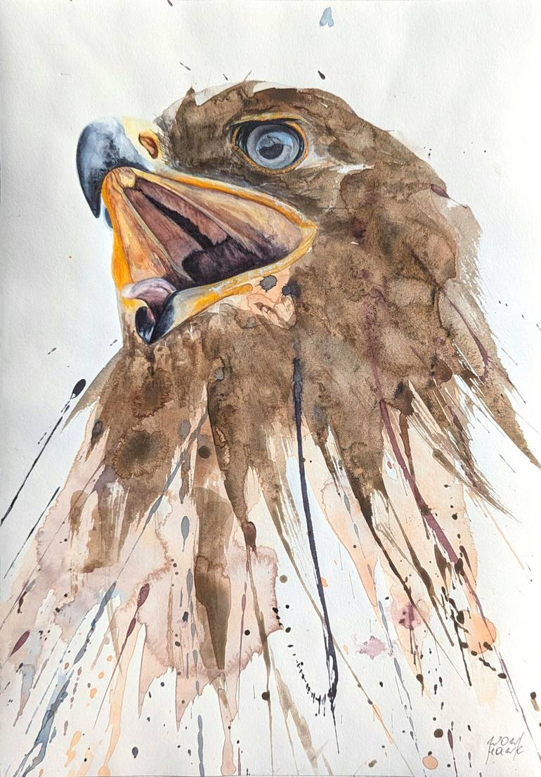 Original Expressionism Animal Painting by Anna Tarasenko