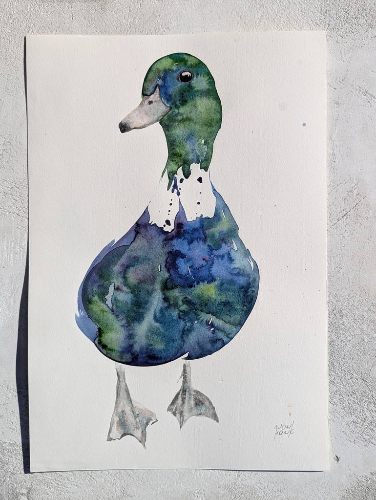 Original Expressionism Animal Painting by Anna Tarasenko