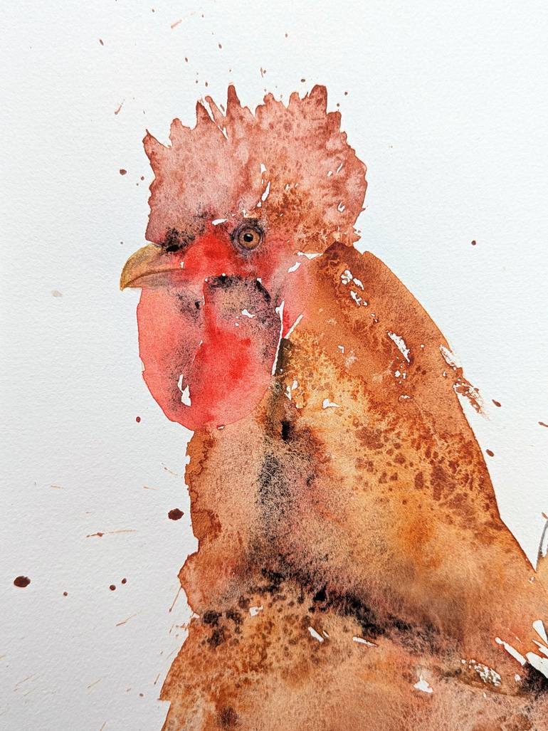 Original Expressionism Animal Painting by Anna Tarasenko