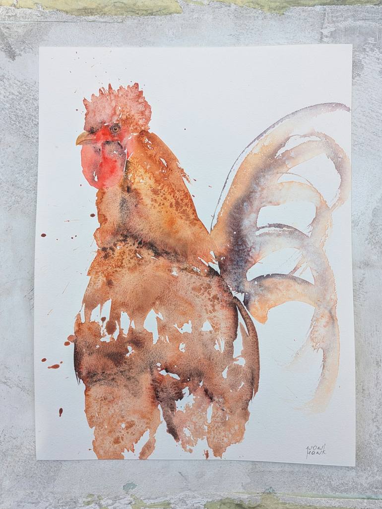 Original Expressionism Animal Painting by Anna Tarasenko