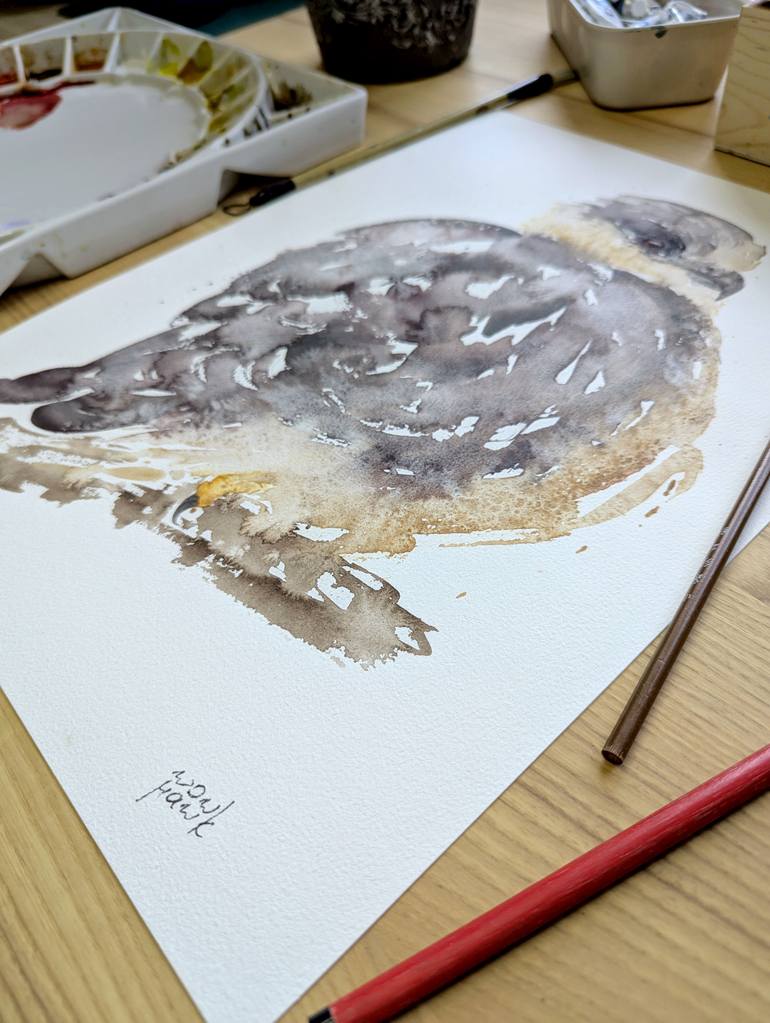 Original Expressionism Animal Painting by Anna Tarasenko