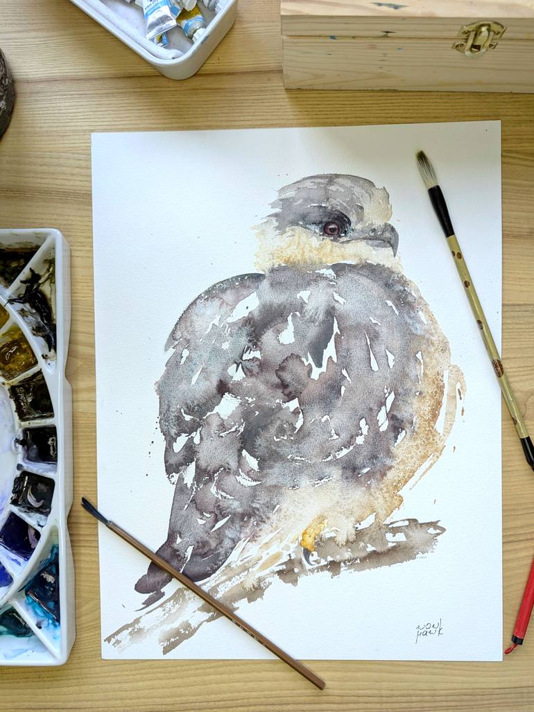 Original Expressionism Animal Painting by Anna Tarasenko