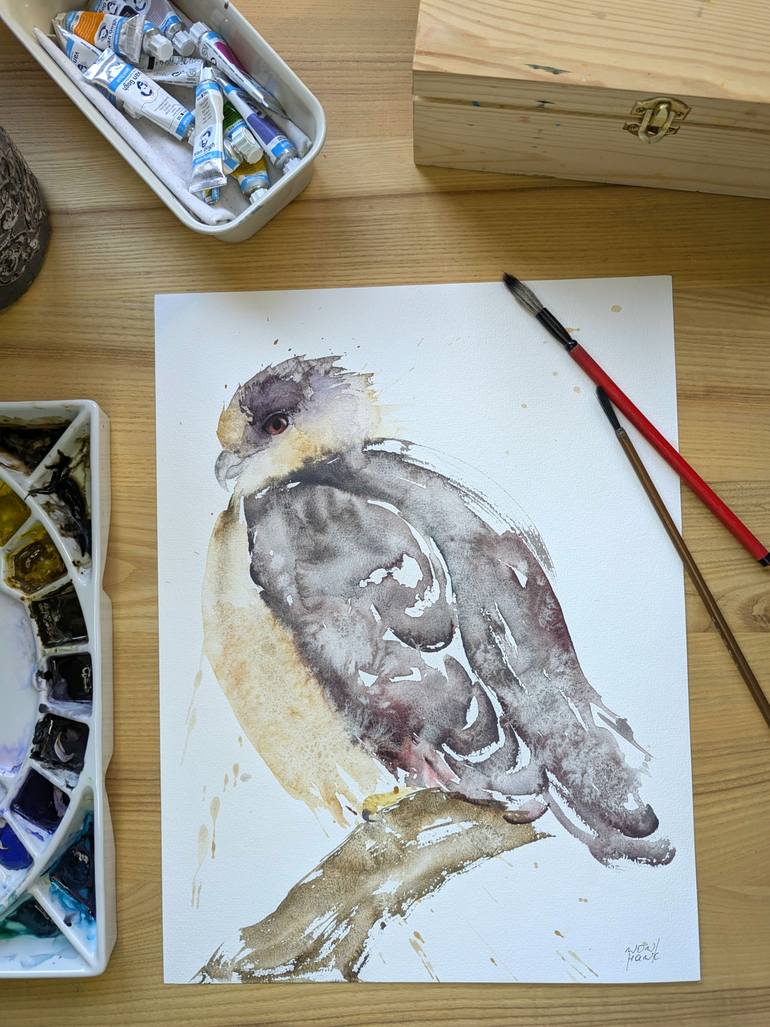 Original Expressionism Animal Painting by Anna Tarasenko