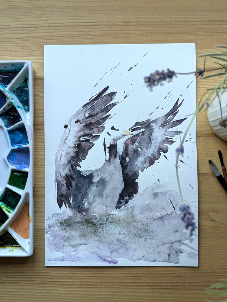 Original Abstract Animal Painting by Anna Tarasenko