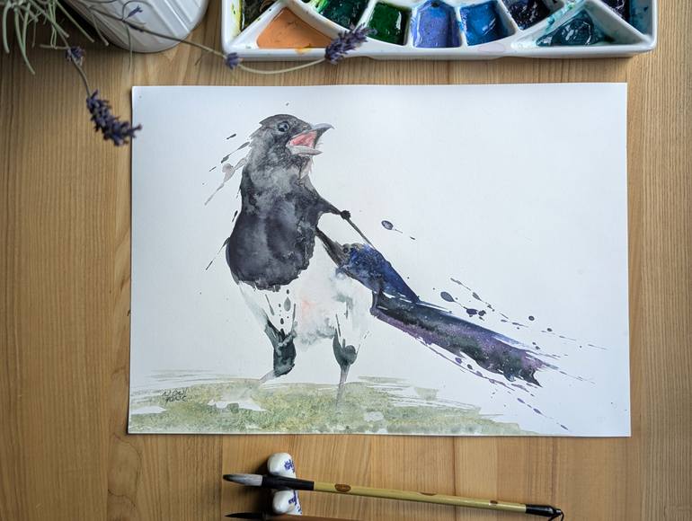 Original Abstract Animal Painting by Anna Tarasenko