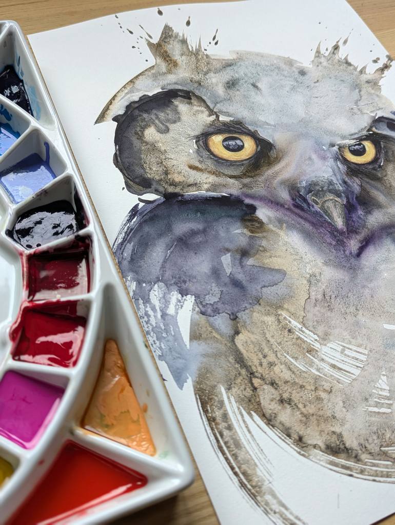 Original Abstract Expressionism Animal Painting by Anna Tarasenko