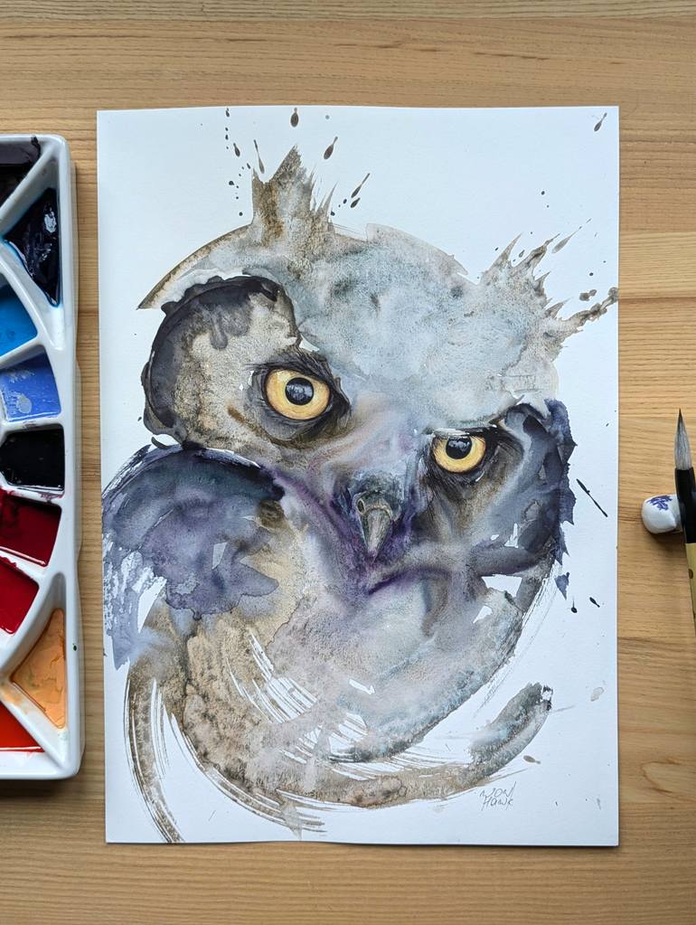 Original Abstract Expressionism Animal Painting by Anna Tarasenko