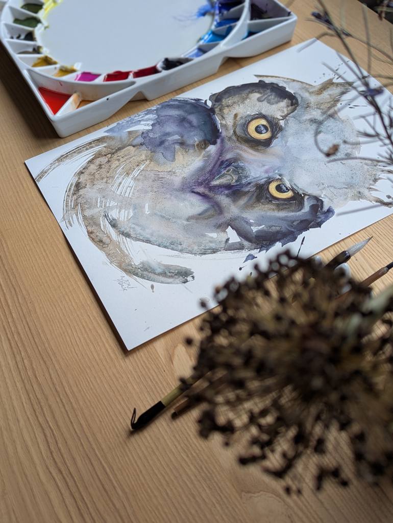 Original Abstract Expressionism Animal Painting by Anna Tarasenko
