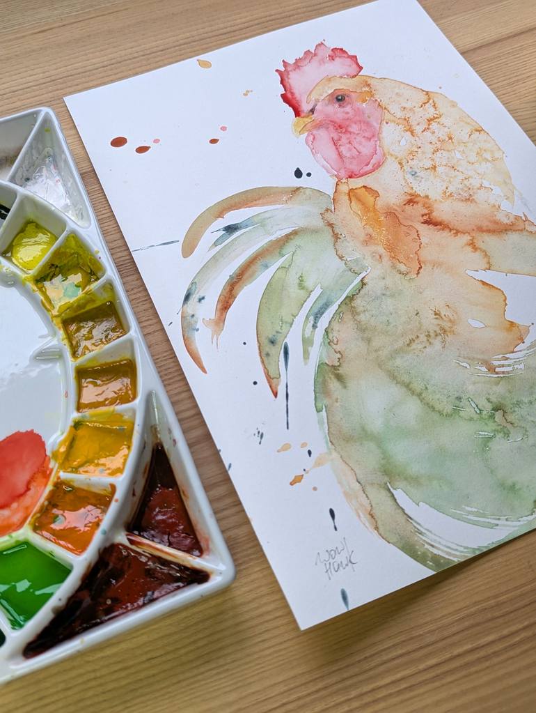 Original Abstract Animal Painting by Anna Tarasenko