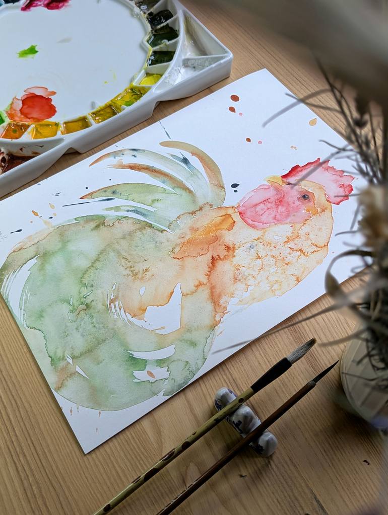 Original Abstract Animal Painting by Anna Tarasenko
