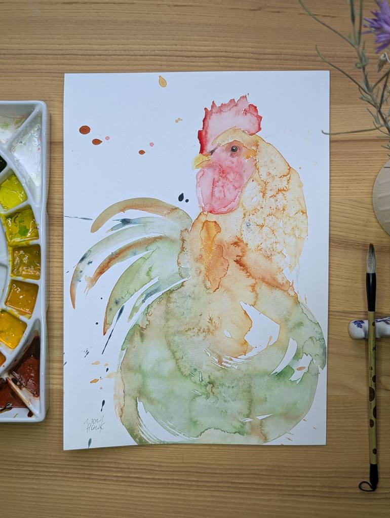 Original Abstract Animal Painting by Anna Tarasenko