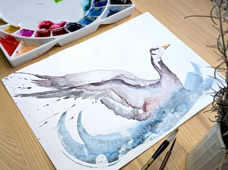 Original Abstract Animal Painting by Anna Tarasenko