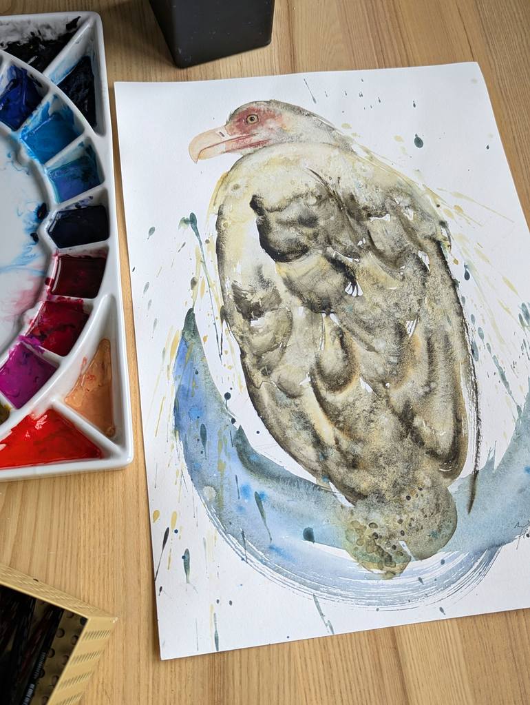 Original Abstract Expressionism Animal Painting by Anna Tarasenko