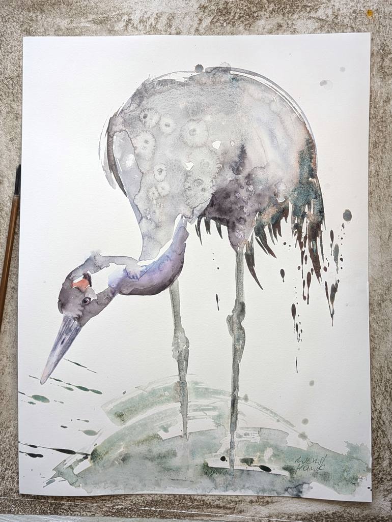 Original Abstract Expressionism Animal Painting by Anna Tarasenko