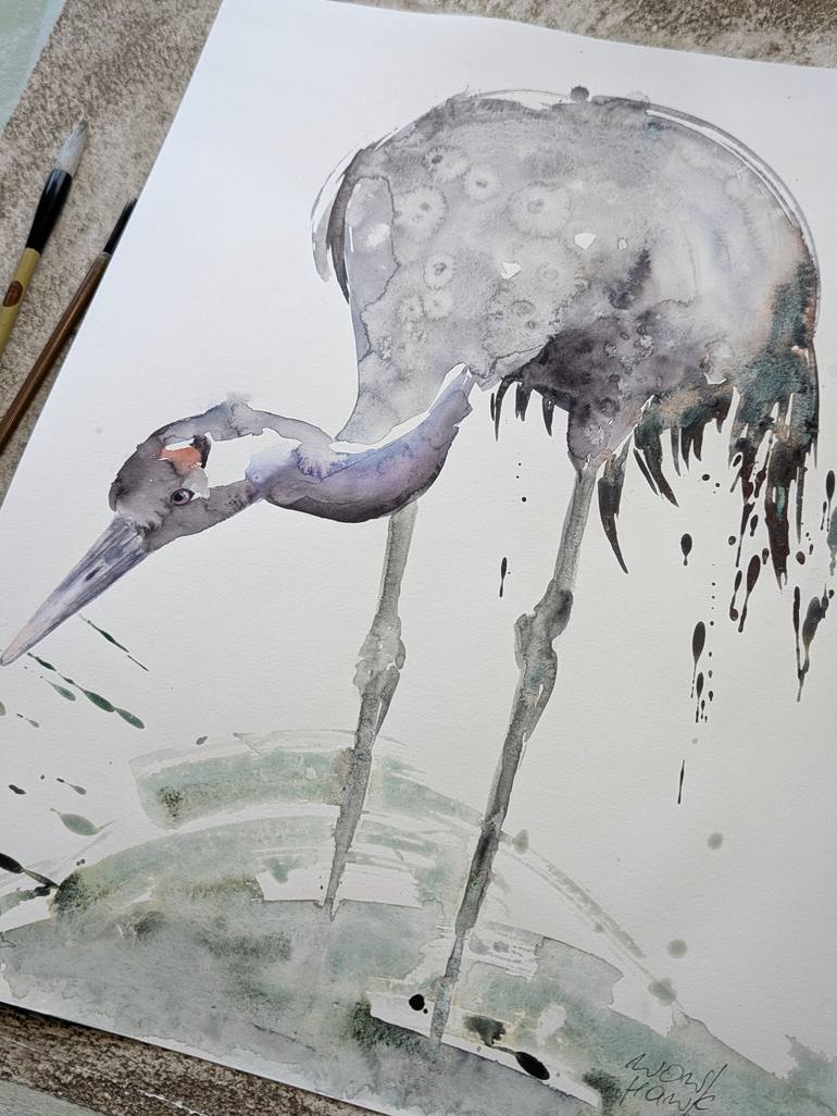 Original Abstract Expressionism Animal Painting by Anna Tarasenko