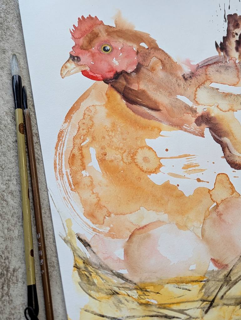 Original Abstract Expressionism Animal Painting by Anna Tarasenko