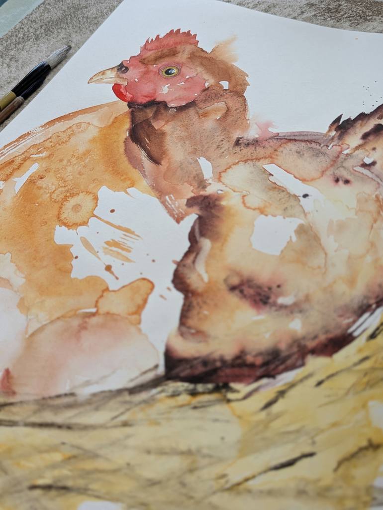 Original Abstract Expressionism Animal Painting by Anna Tarasenko