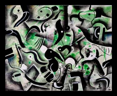 Original Abstract Expressionism Fantasy Paintings by Bo Wang